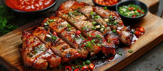 Grilled pork in Thai style