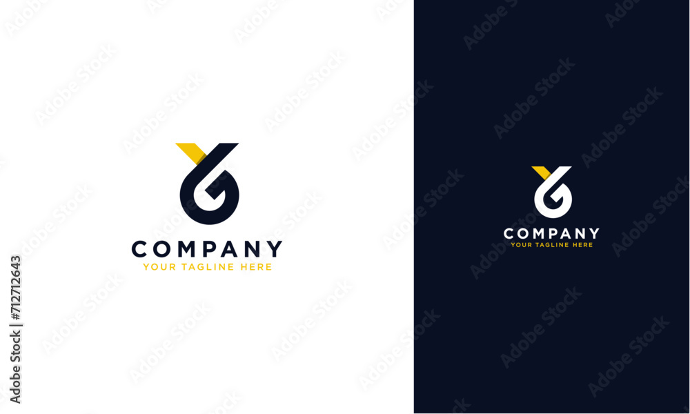 Fototapete YG or GY initial logo concept monogram,logo template designed to make your logo process easy and approachable. All colors and text can be modified. High resolution files included.