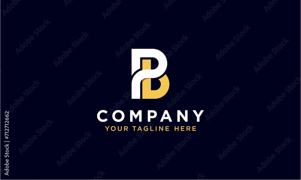 Fototapete PB or BP initial logo concept monogram,logo template designed to make your logo process easy and approachable. All colors and text can be modified. High resolution files included.