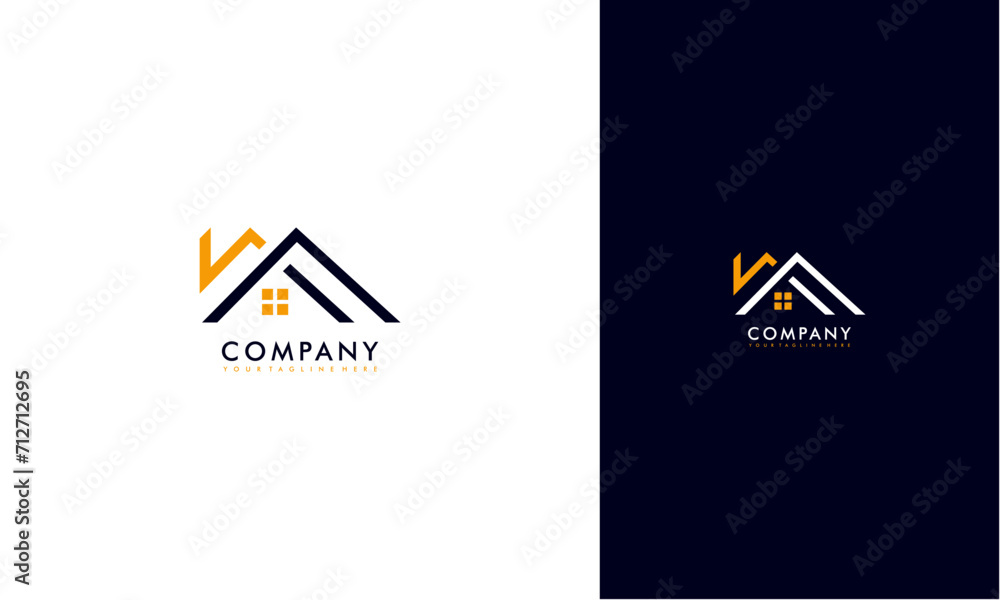 Poster real estate logo template designed to make your logo process easy and approachable. all colors and t