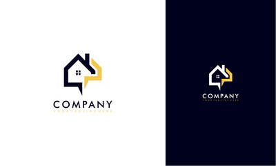 real estate chat logo icon,logo concept monogram,logo template designed to make your logo process easy and approachable. All colors and text can be modified. High resolution files included.