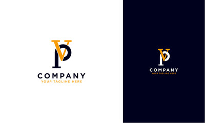 VP or PV initial logo concept monogram,logo template designed to make your logo process easy and approachable. All colors and text can be modified. High resolution files included.