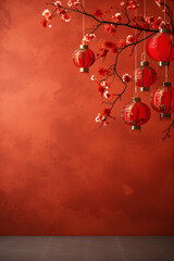 minimalist design Chinese new year traditional lantern