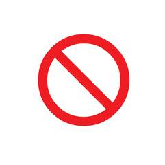 Traffic sign illustration, Not Allowed Sign, isolated on white, illustration vector icon