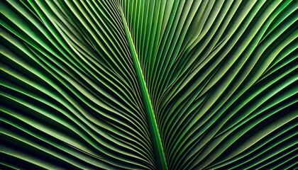 Fototapeta premium Intricate Linear Texture Patterns of a Palm Leaf's Structure