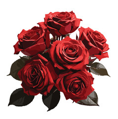 bouquet of red roses