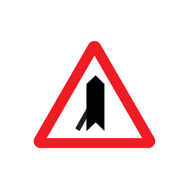 entrance to the main road from the left, traffic sign