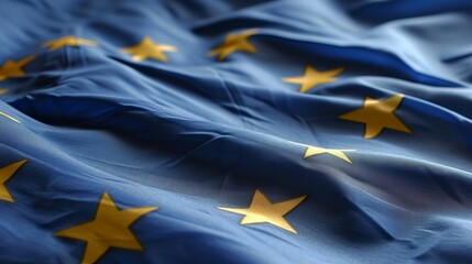 Silk Union Flag of Europe - obrazy, fototapety, plakaty