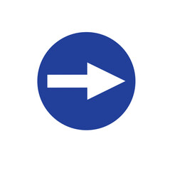 left and right turning and going sign vector icon