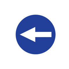 left and right turning and going sign vector icon