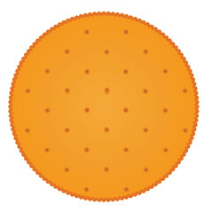 Round crispy cookie. vector illustration