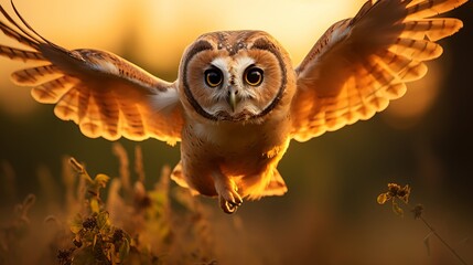Majestic owl in flight   stunning wildlife photography of a beautiful bird in motion