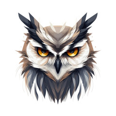 Logo style owl on a white background
