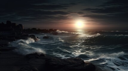 Obraz premium sunset over the sea