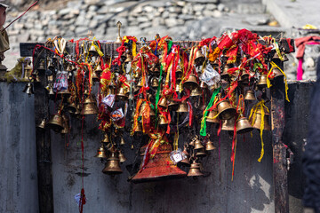 bells and offering in temple