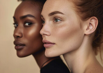 Portrait of beautiful multiethnic women