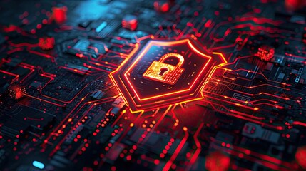 Vector art logo for cybersecurity