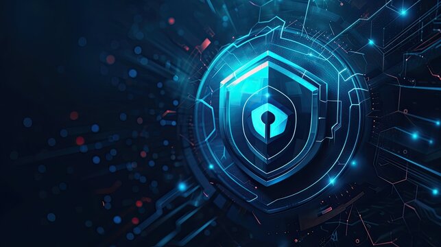 Vector art logo for cybersecurity