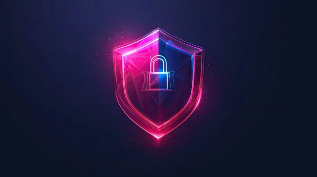 Vector art logo for cybersecurity