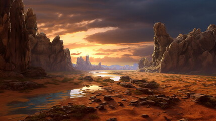 beautiful alien nature landscape