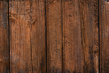 Fototapeta na wymiar Old wooden background with cracks. Texture, wooden surface