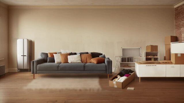 Hoarding, staking stuff in an empty room one by one so it becomes messy