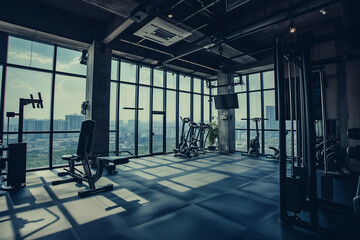 Naklejka premium the gym in a modern building