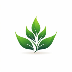 green leaf icon logo , Generate AI