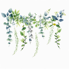 Watercolor Eucalyptus Clipart