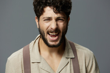 Adult background young casual isolated men person portrait caucasian happy attractive guy face confidence handsome