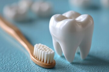 Fototapeta na wymiar Dental hygiene concept: White teeth, oral care