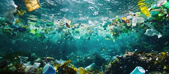 Rolgordijnen Promote eco-friendly habits: Reject plastic, support biodegradable alternatives, live sustainably. © AkuAku