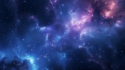 Fototapeta premium Blue and Purple Space Filled With Stars