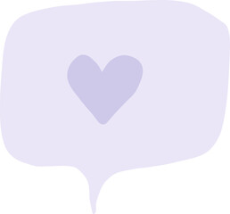 speech bubble with heart