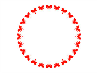 Heart Frame Background Valentine Day
