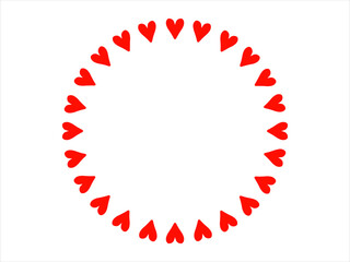 Valentine Frame Heart Background Illustration

