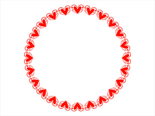 Obraz premium Valentine Heart Frame Background Illustration 