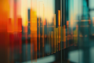 Blurry Cityscape With Tall Buildings