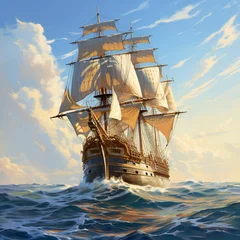 Fototapete ship in the sea © Maria