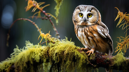 owl sitting on a branch , Generate AI