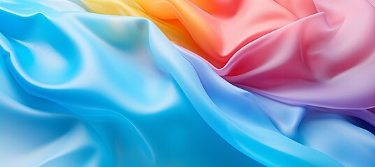 Colorful liquid pastel texture with rainbow patterns on wrinkle silicone sheet   abstract background