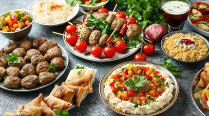 Fototapeta na wymiar traditional food for Ramadan Kareem