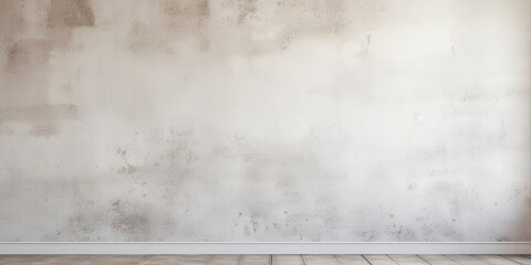 Retro-style white cement wall with vintage plaster texture for graphic design. Calm and simple modern house interiors.