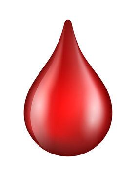 Red shiny blood drop isolated on transparent background - donation, dna test, disease	
