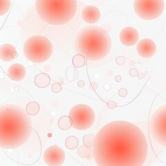 2D pattern white and light coral bubble pattern simple lines