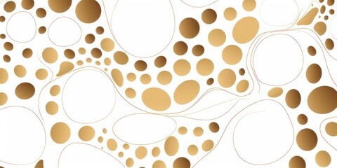 2D pattern white and light gold bubble pattern simple lines