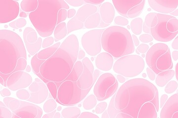 Obraz na płótnie Canvas 2D pattern white and light pink bubble pattern simple lines