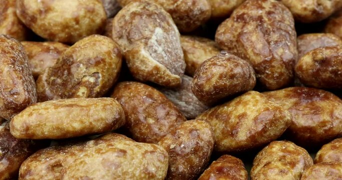 Roasted almonds are available at most German folk festivals - here is a close-up of this very tasty snack