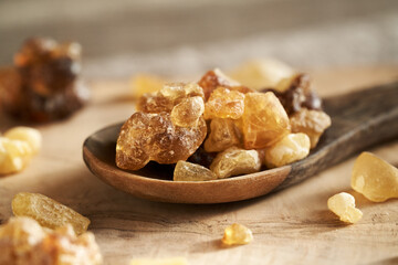 Frankincense or boswellia resin crystals