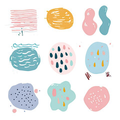 free vector set free hand doodle shape